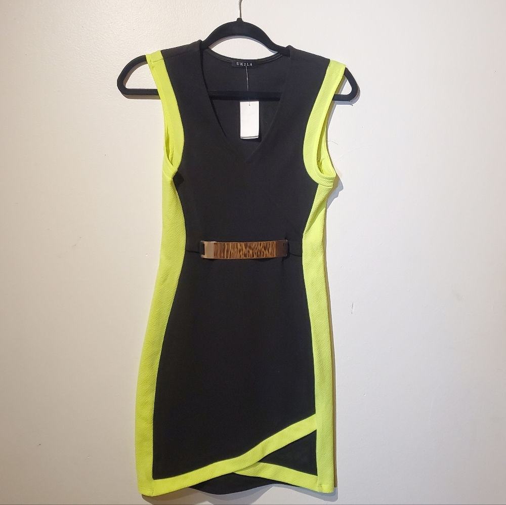 Black and neon dress